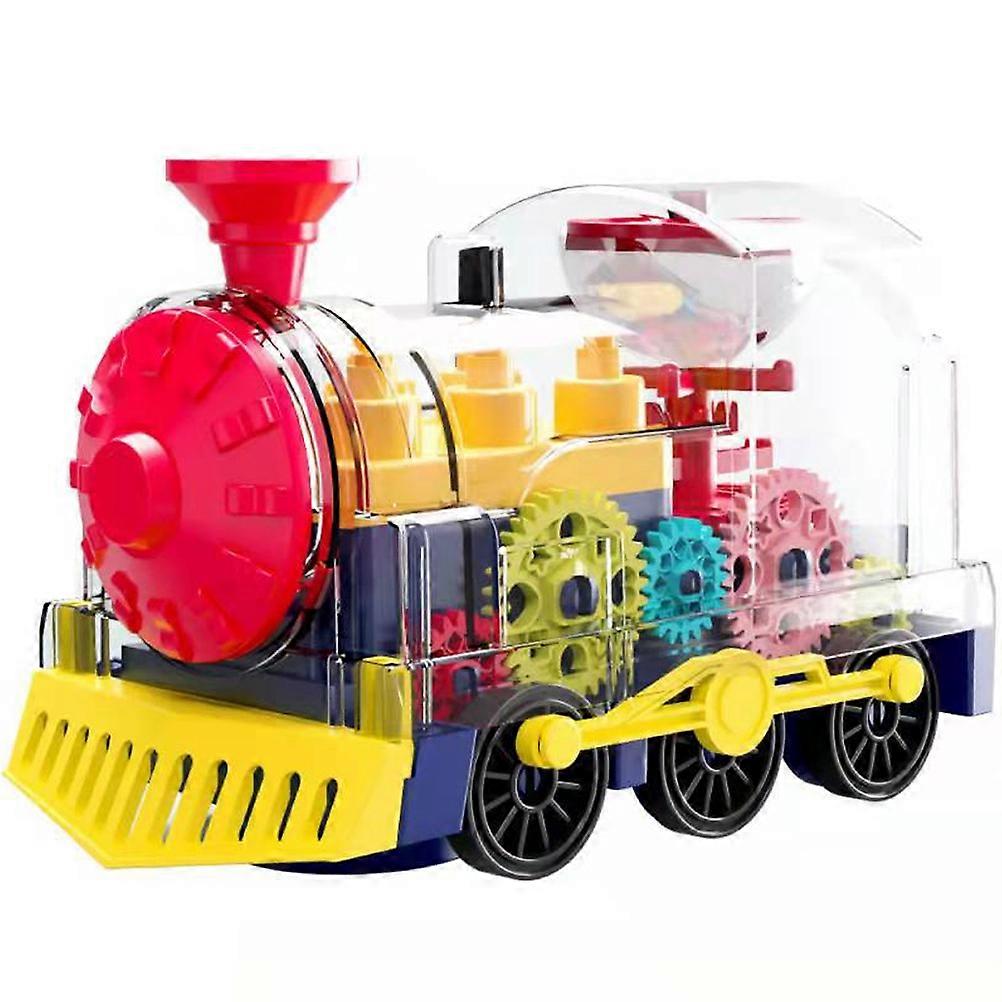 Electric Train Toy for Children Indoor Play Multi Plastic with Direction Change on Obstacle 1Set