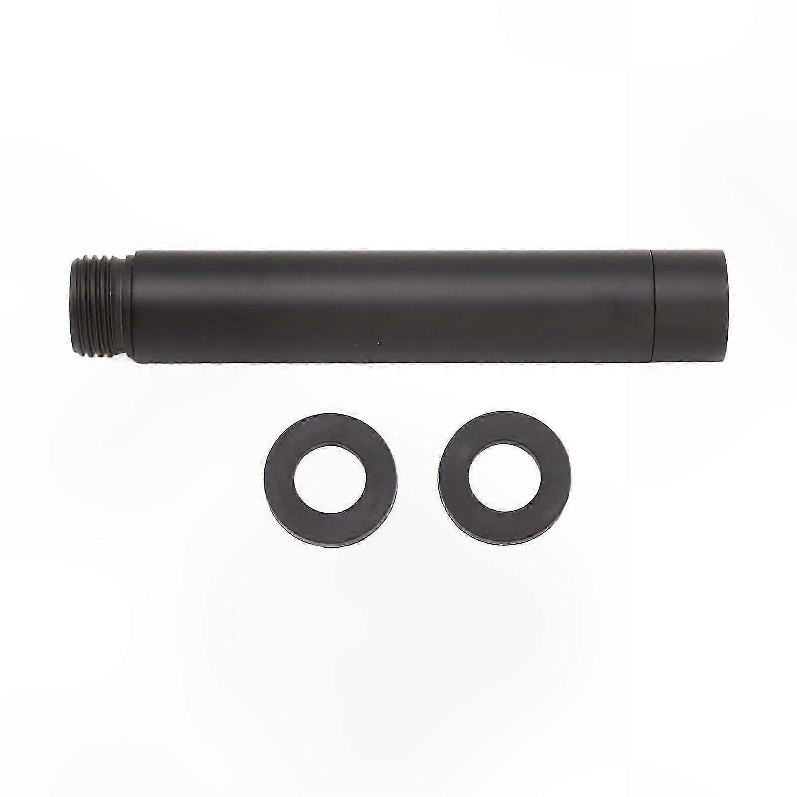 Black Shower Head Extender Arm, Adjustable Shower Pipe Extension for Lowering or Raising Showerhead Position
