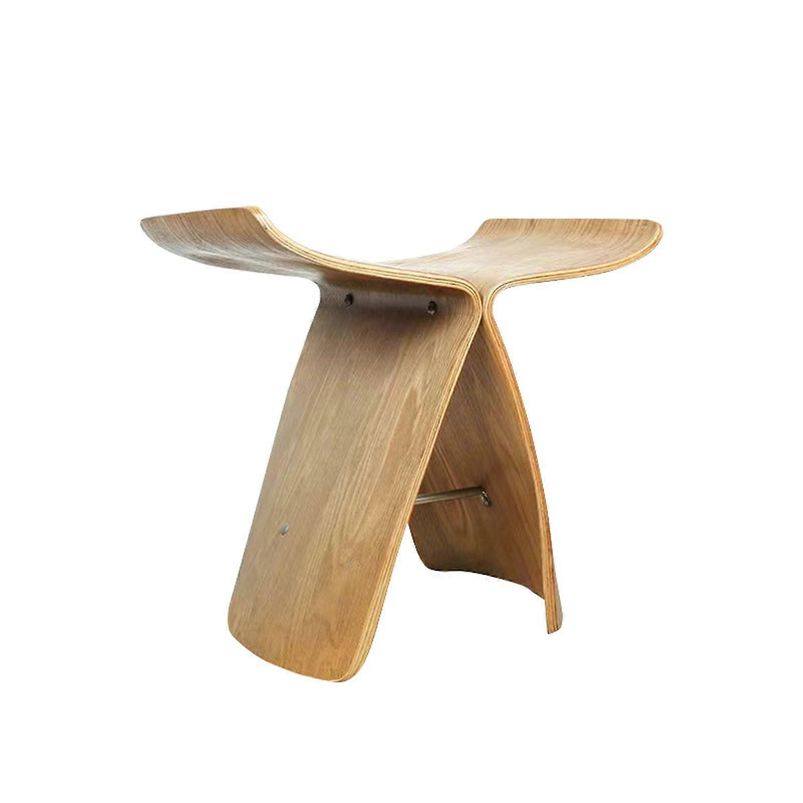 Butterfly Stool Wooden Bent Wood Design With Curved Seat, Low Stool For Home Use, Simple Fashionable Craft Seat
