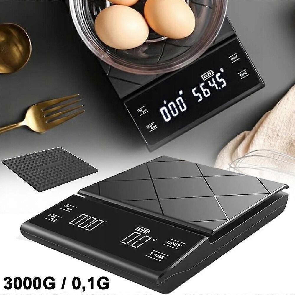 Touch Button  Easy to Clean  LED Display Digital Food Weighing Espresso Scale