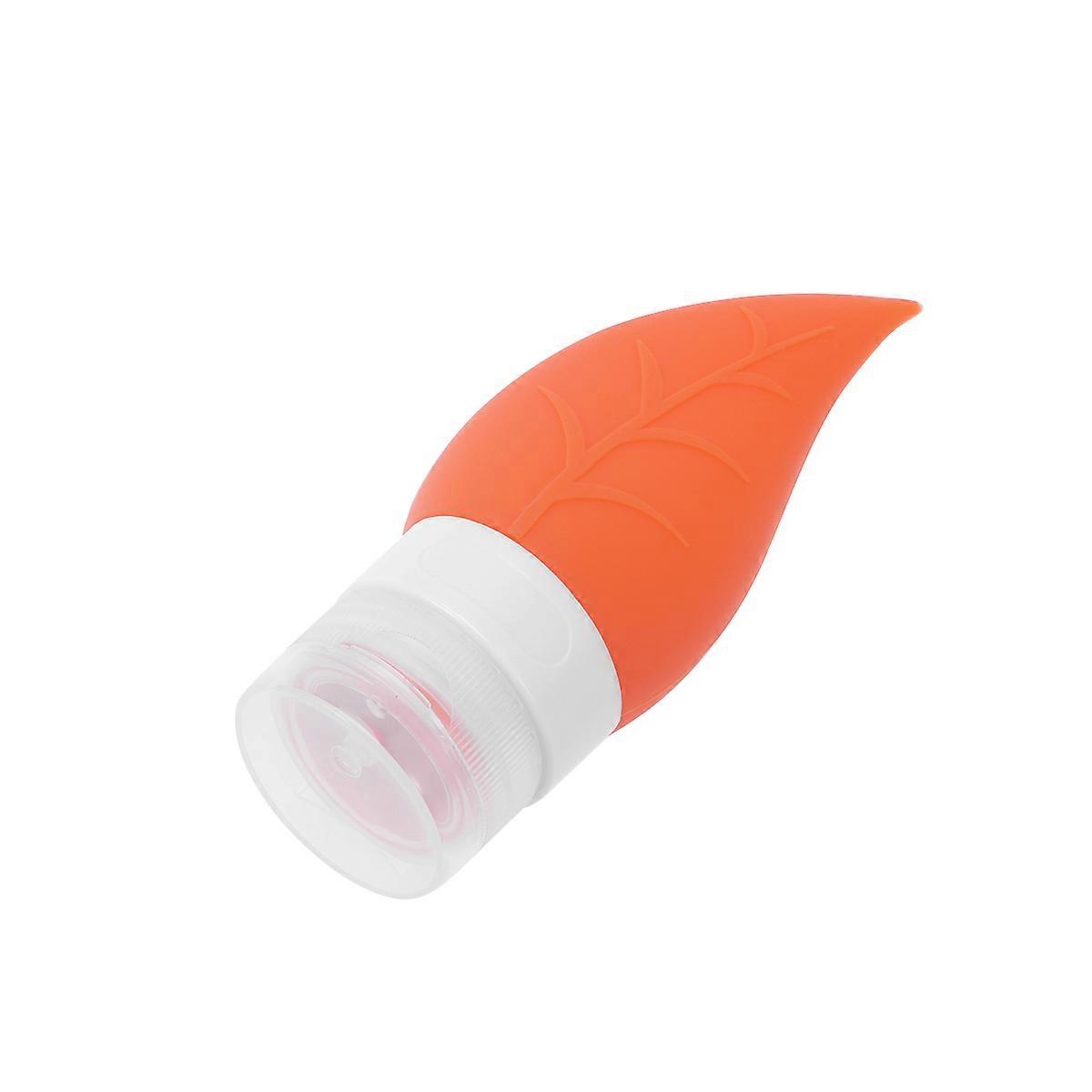 Silicone Refillable Bottle Orange Tree Leaf Design for Travel Use 40ml