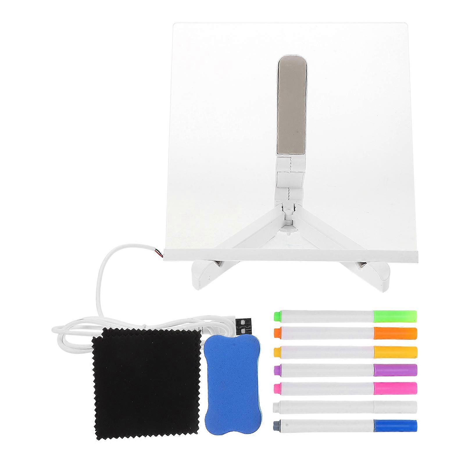 Luminous Message Board Led Lighting For Kids And Adults 7.9x7.9 Inches Transparent Set