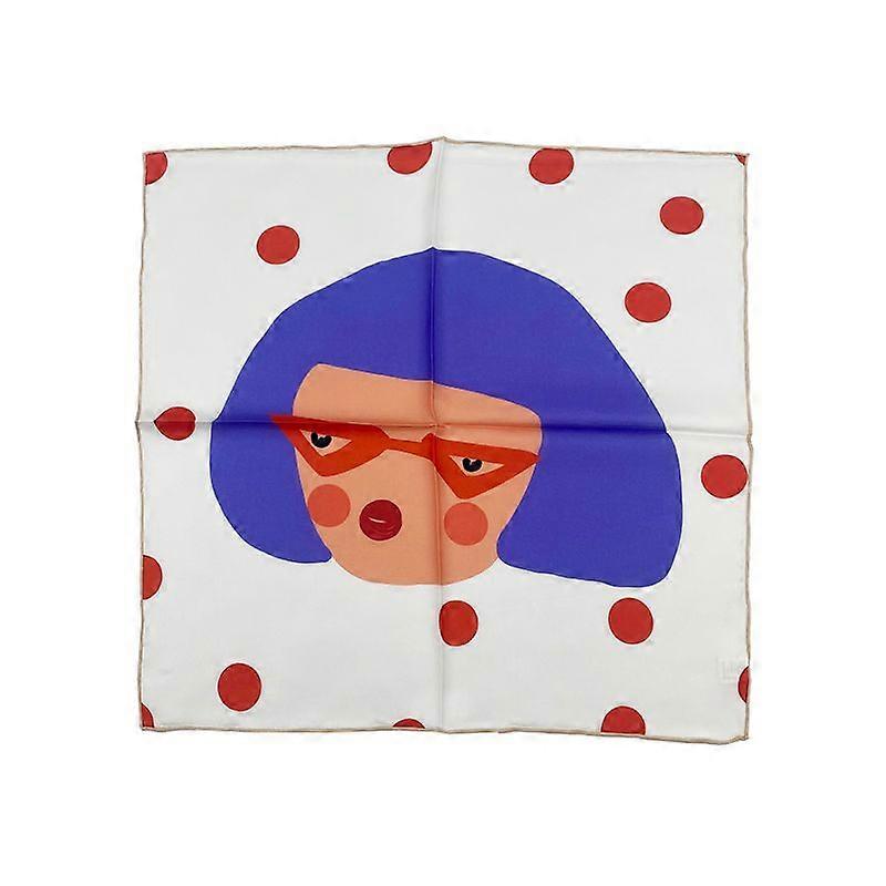 Fresh printed satin silk scarf