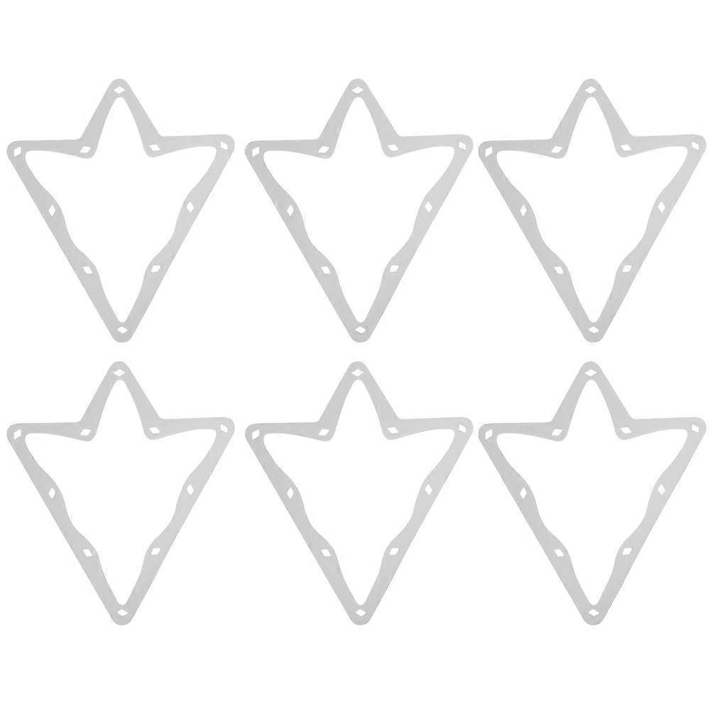 6Pcs Billiard Magical Rack Sheet Table Pool 10-Ball Paper Tip Tool Accessory White