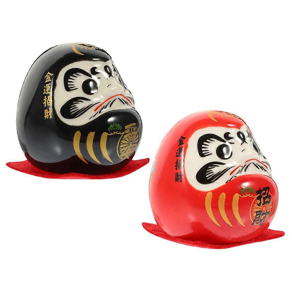 Japanese Ceramic Figurines for Fortune 8Pcs Assorted Colors