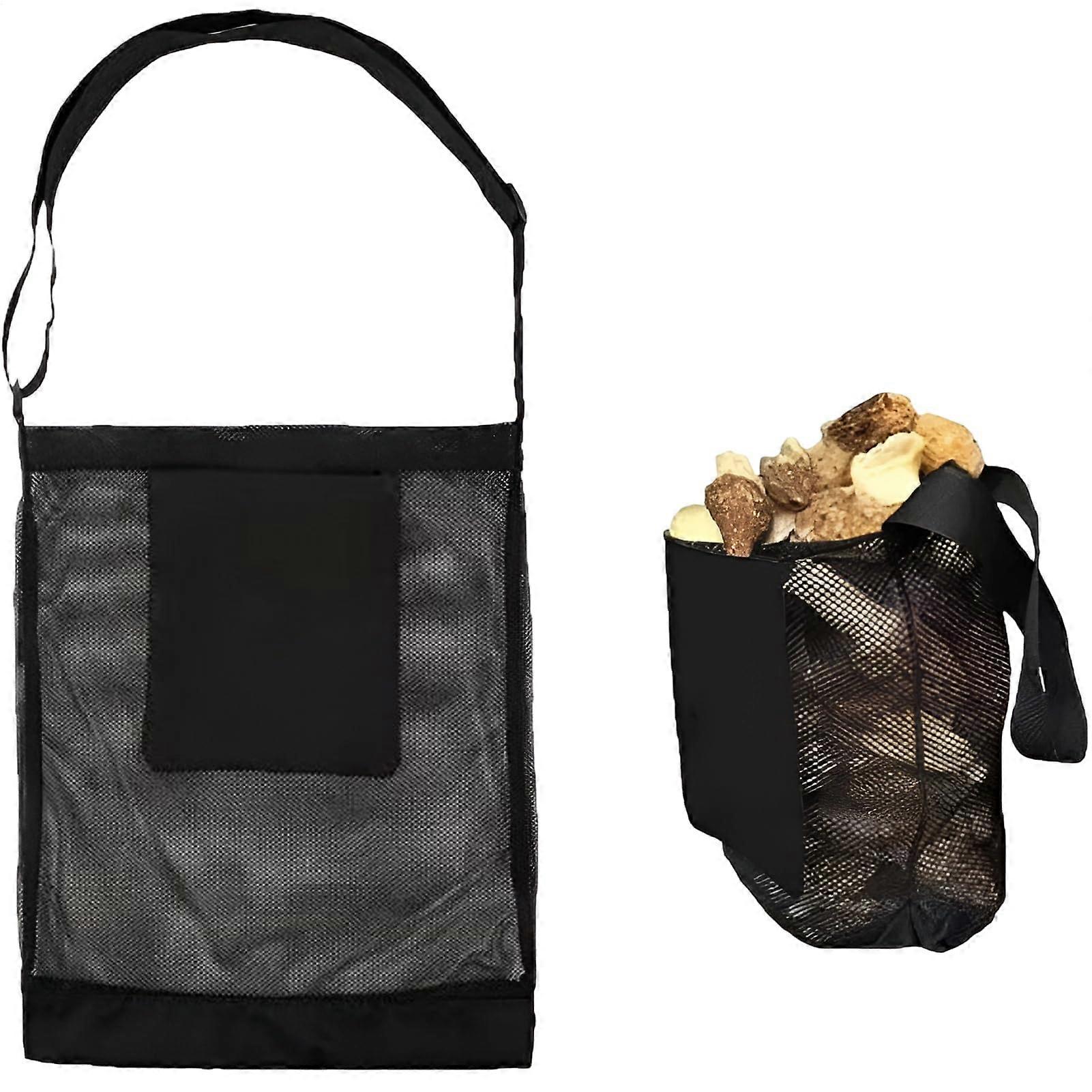 Mushroom Foraging Bag Mesh Harvesting Pouch With Adjustable Strap Foldable Portable Pouch For Fruit Berry Collection