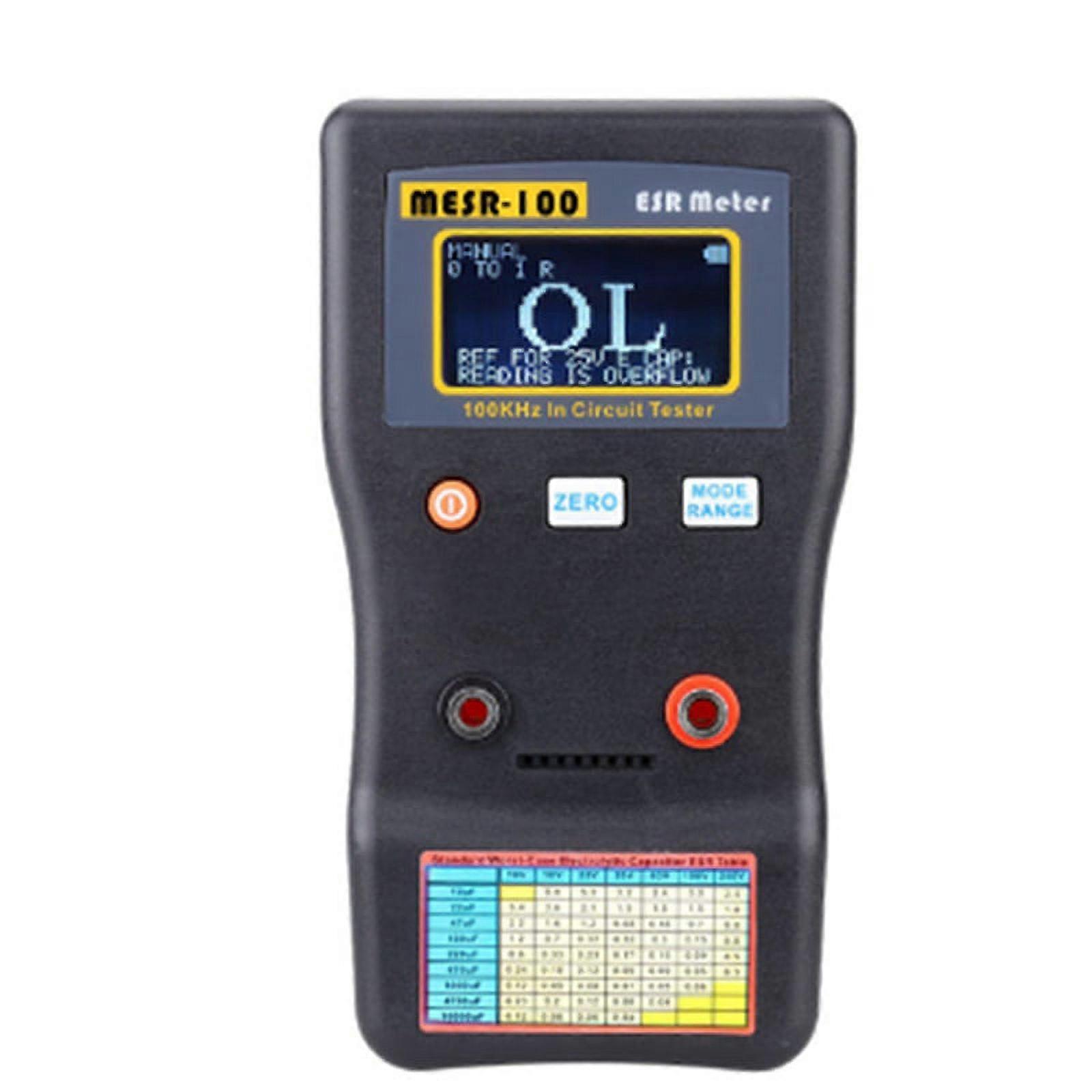 MESR100 Capacitance Ohm Meter Professional Measuring Capacitance Resistance Capacitor Circuit Tester Capacitor Tester