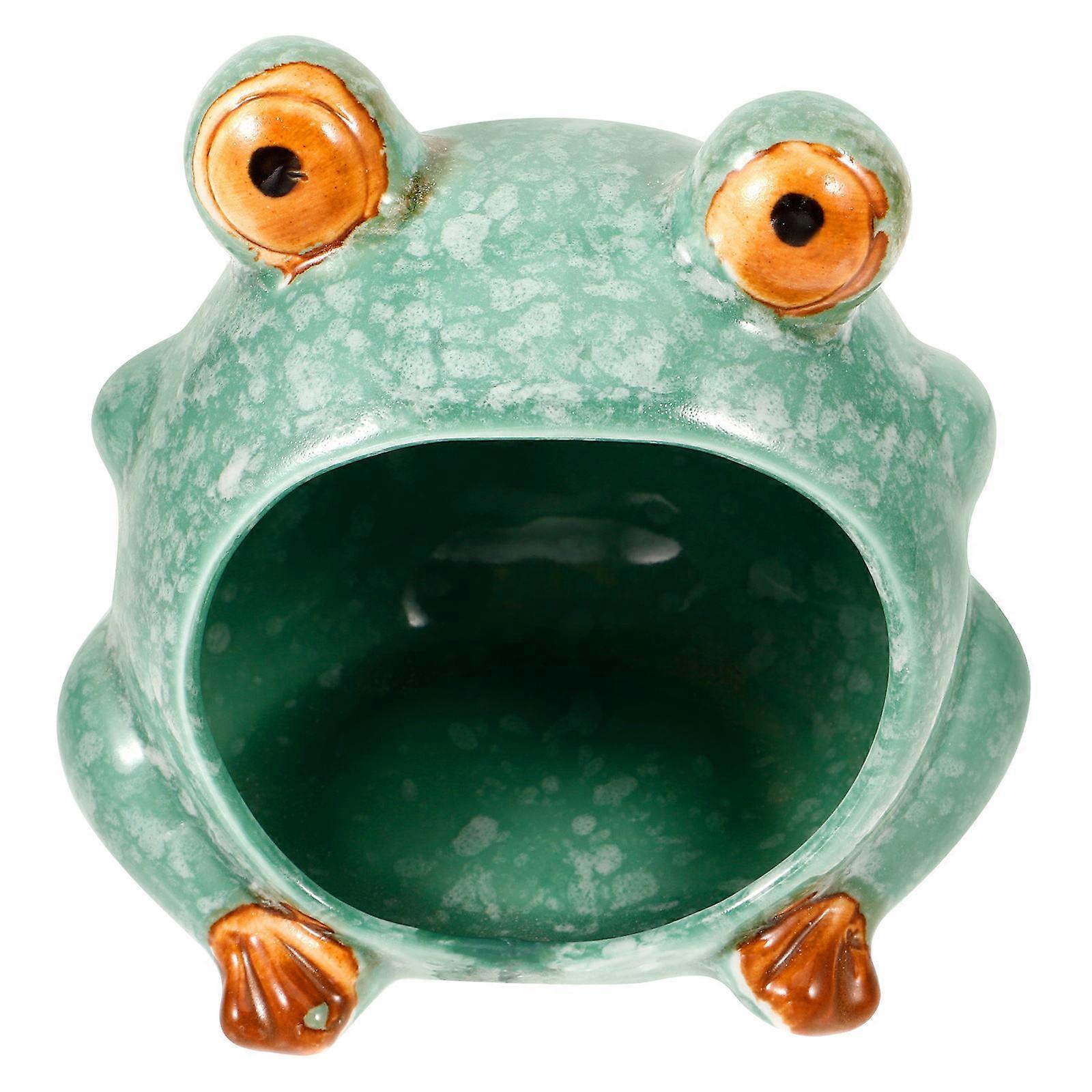Hamster House 5Pcs Frog Shaped Ceramic Hideout Providing Cooling Shelter For Hamsters Indoor