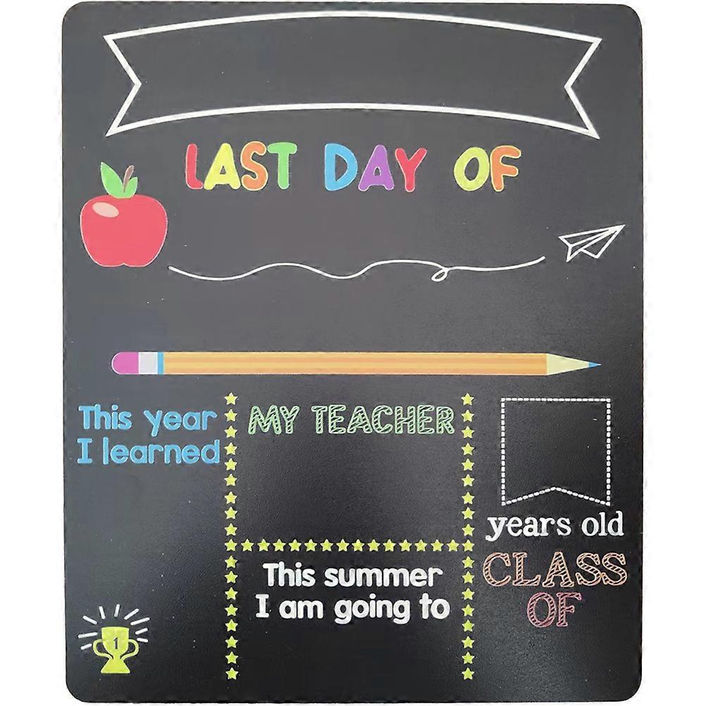 First Day Chalk Board Blackboard Message Board for Daily Use Double Sided