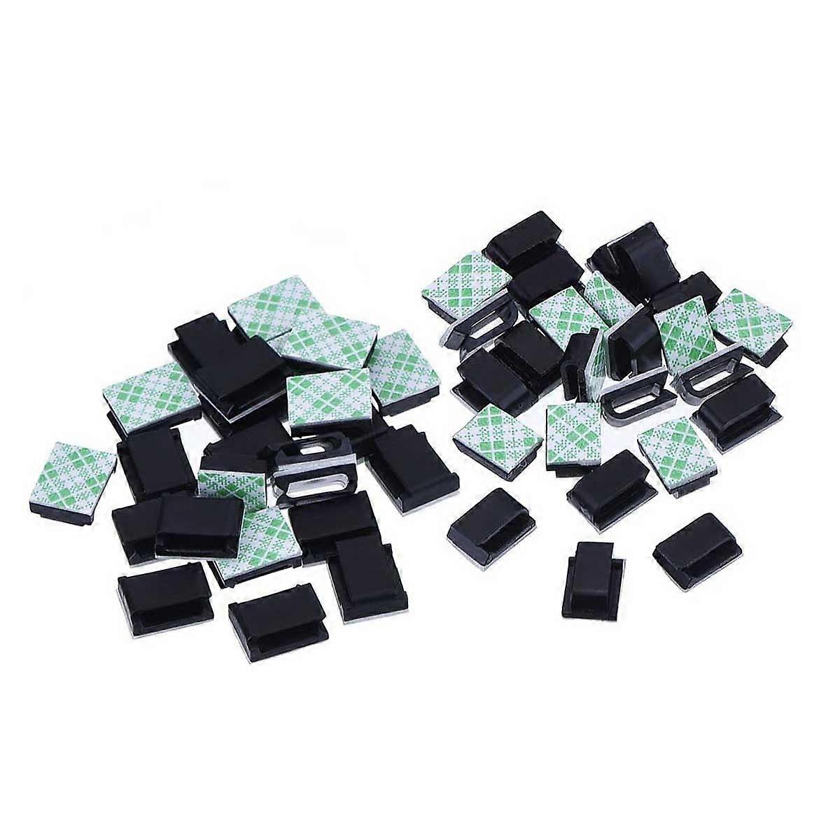 Adhesive Mount Cable Tie Holder for Cable Use Black 200 Pieces