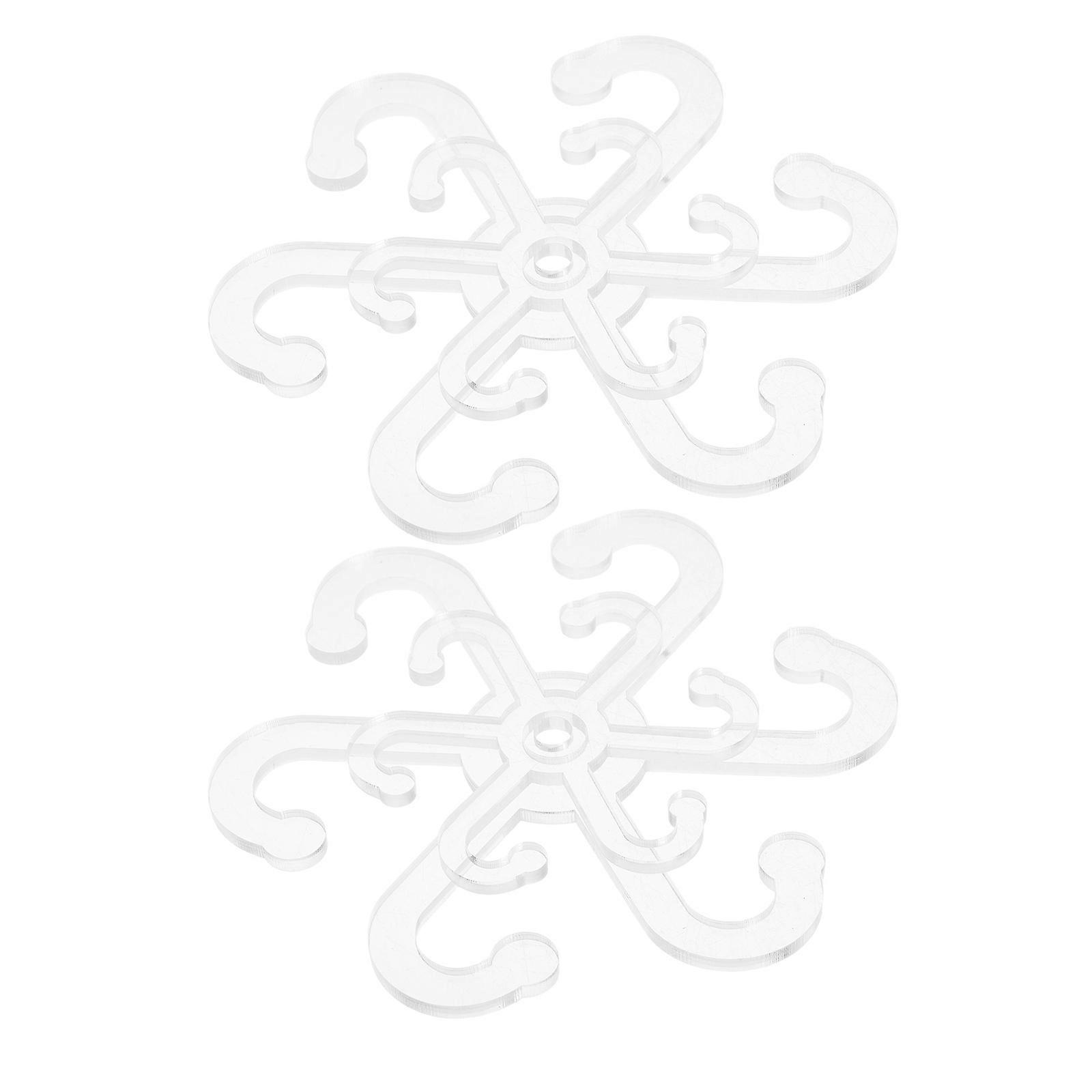 Plant Stem Support Acrylic Stem Holder for Outdoor Use 12Pcs