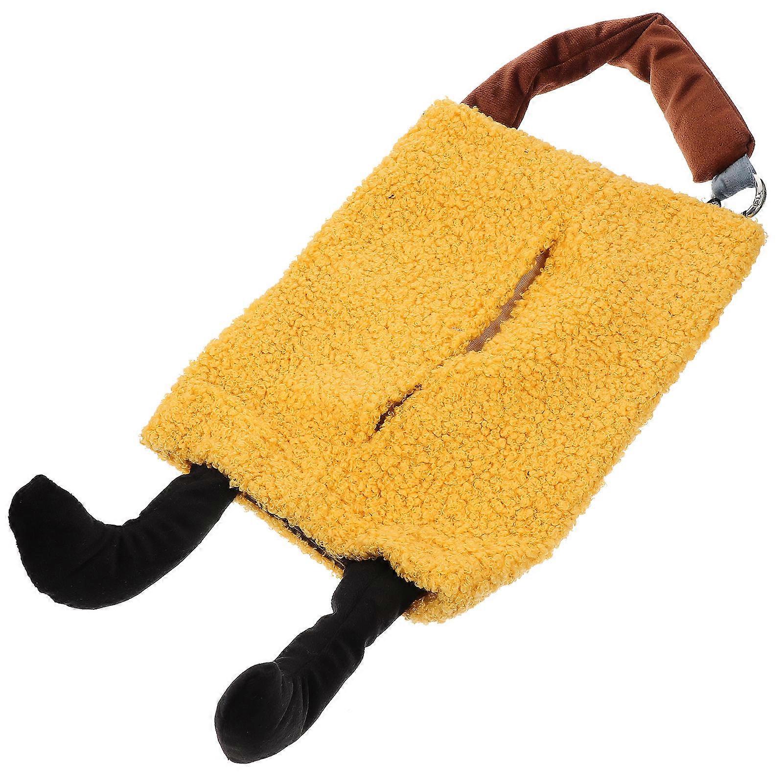 Napkin Storage Cases Tissue Box Holder for Home Use 2Pcs Yellow Color