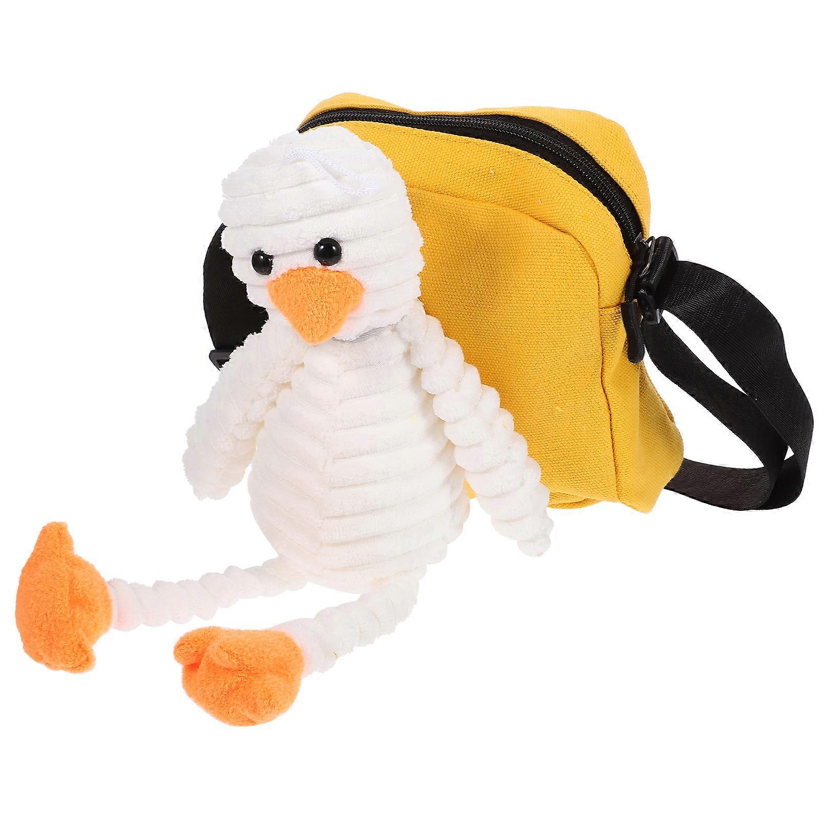 Canvas Crossbody Bag for Girl with Stylish Messenger Function 2Pcs Yellow