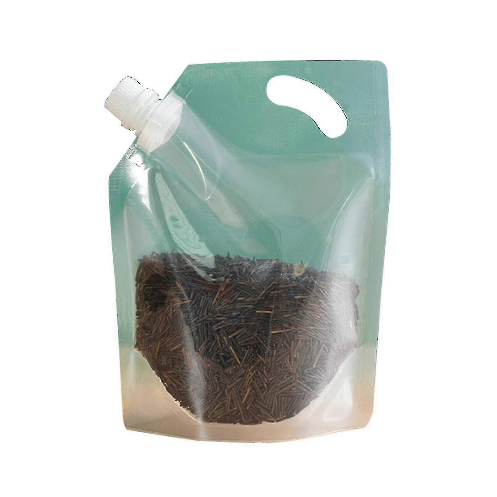 10pcs Grain Storage Bag Portable Self-supporting Nozzle Bag Sealed Bag With Funnel