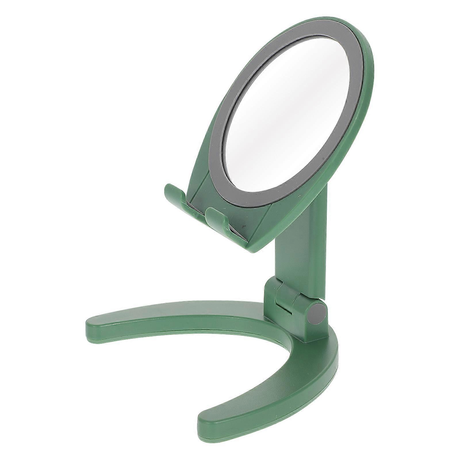 Mirror Phone Holder Adjustable Folding Desktop Phone Bracket for Home Use