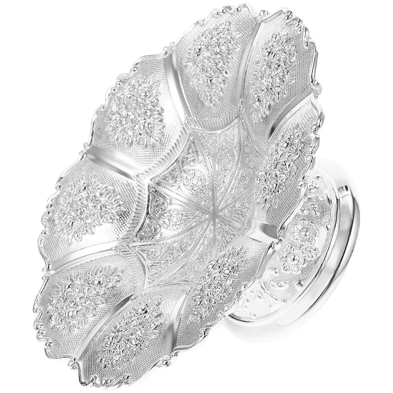 Metal Fruit Dish Storage Tray for Storage Use 3Pcs Silver