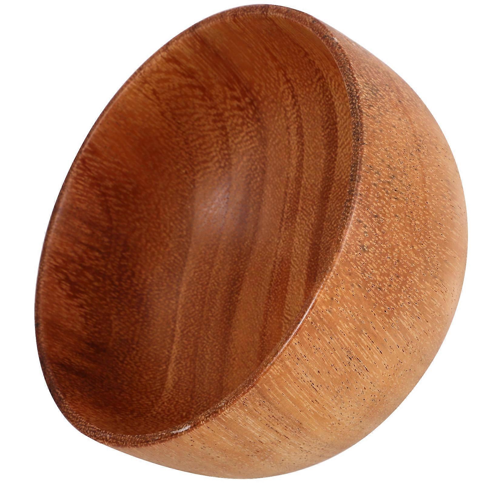 3Pcs Wooden Food Bowl Perfect For Serving Noodles And Salads In Kitchen With Safe And Scratch Resistant Deep Design