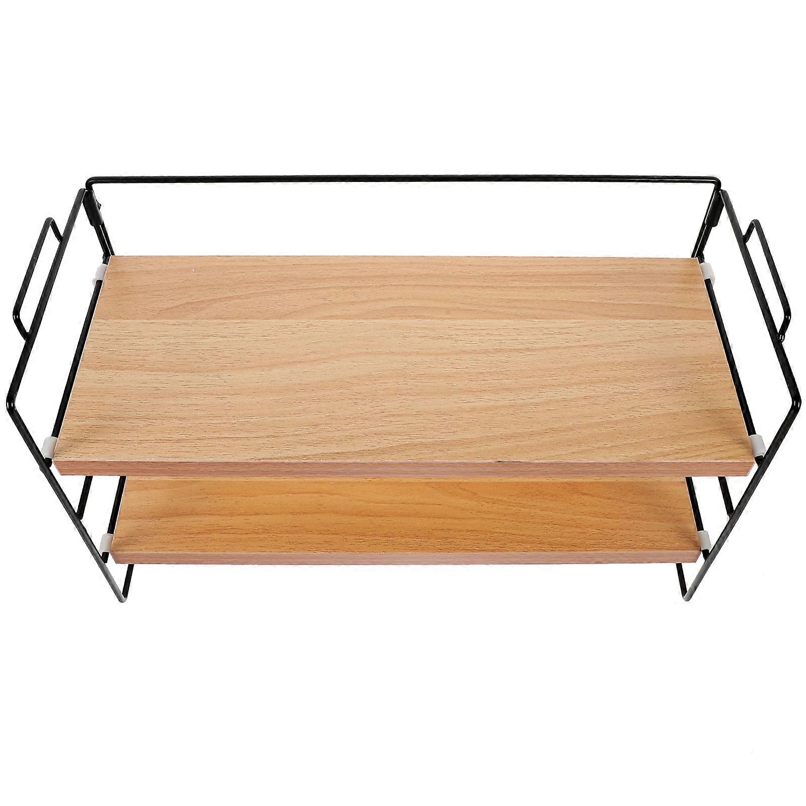 Multi Color Double Layer Makeup Organizer 2-Tier Cosmetic Display Rack