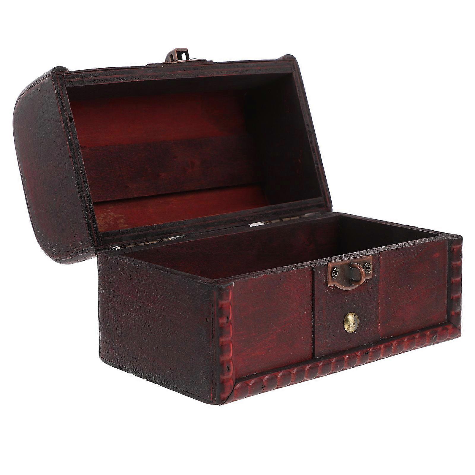 Retro Locked Storage Box For Keepsakes And Multi Color 5.89X3.93X3.34in With Organization Feature 1Pcs