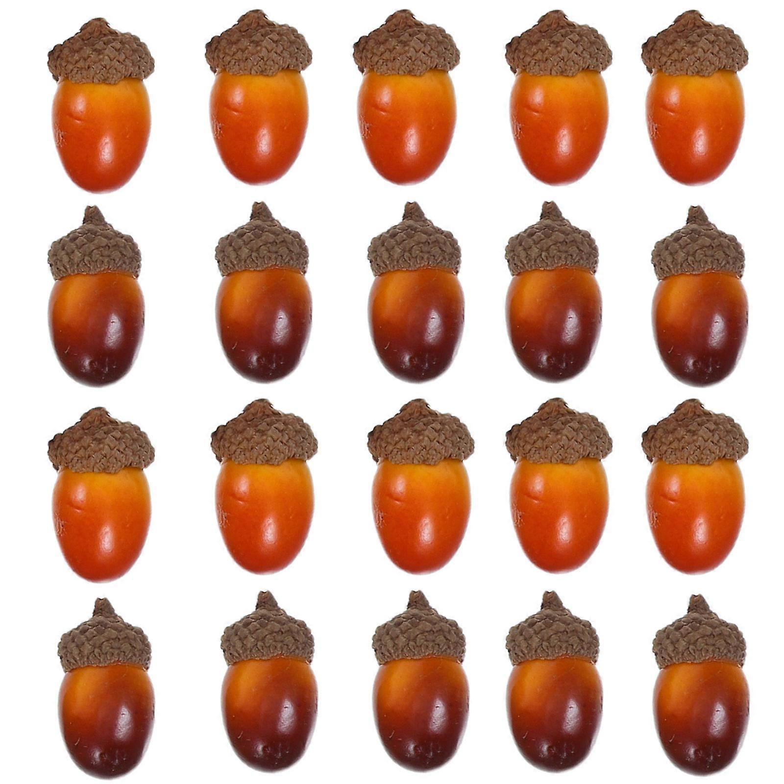 Artificial Acorns for Decorations 60Pcs with Lifelike Texture for Fall Decor