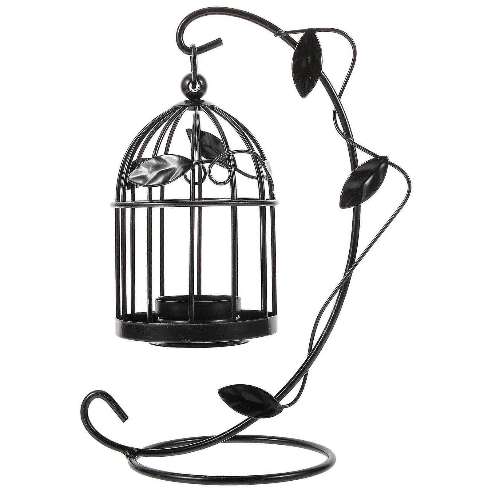 Table Candlestick Vintage Birdcage Candle Holder for 3Pcs Wedding
