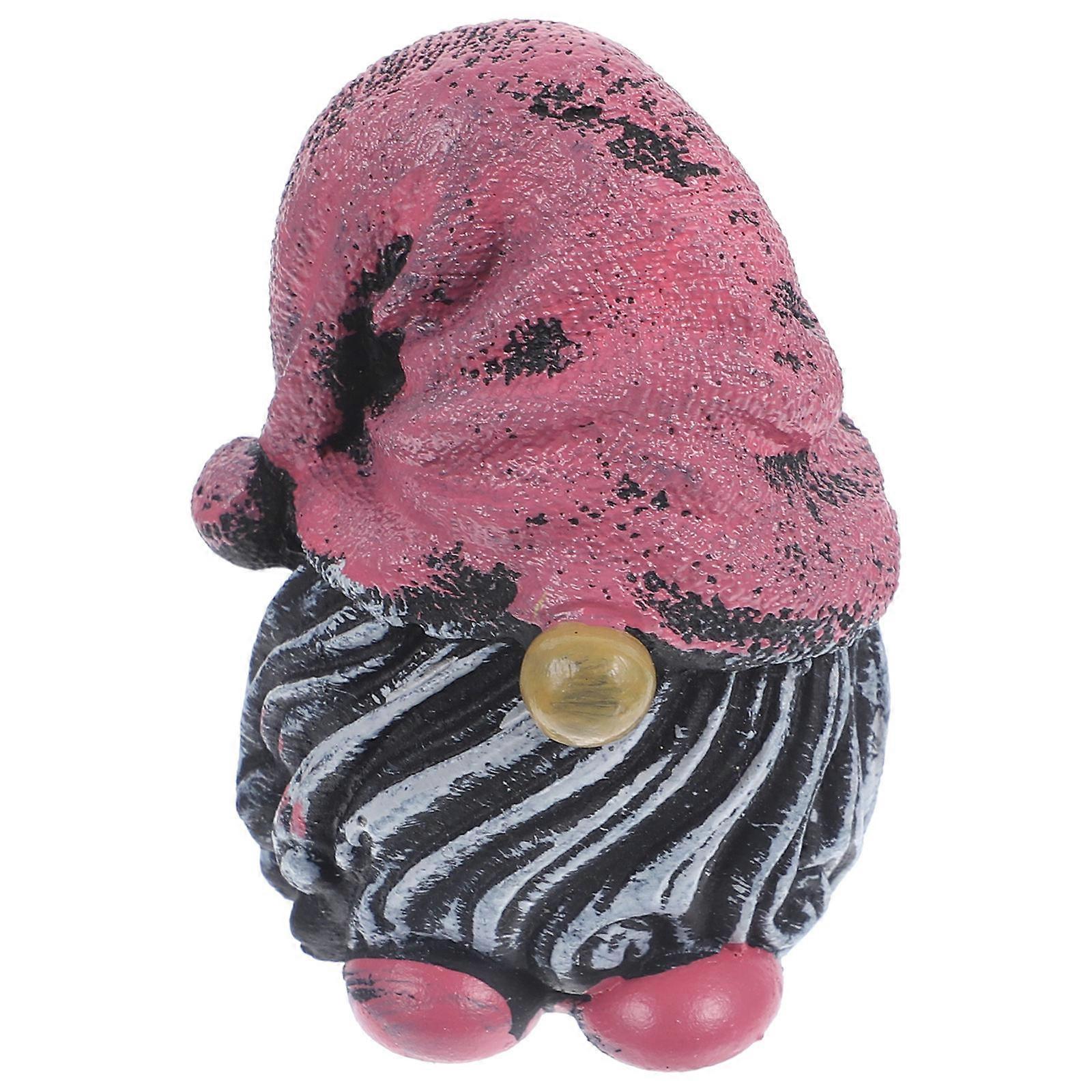 Adorable Miniature Gnome Statue 2Pcs Resin Decorative Item Ideal For Garden And Desktop Use