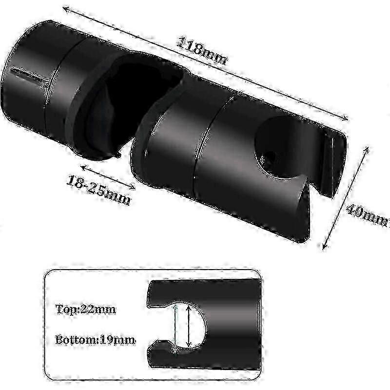 2025 أحدث نموذج حامل دش ، حامل رأس دش أسود عالمي ل 18-25 مم