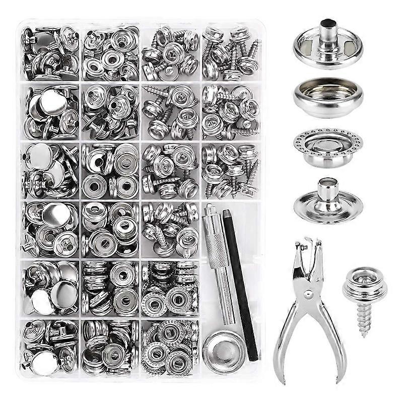 Canvas Snap Kit, Grade Stainless Steel Snaps, with Setting Tool 314PC