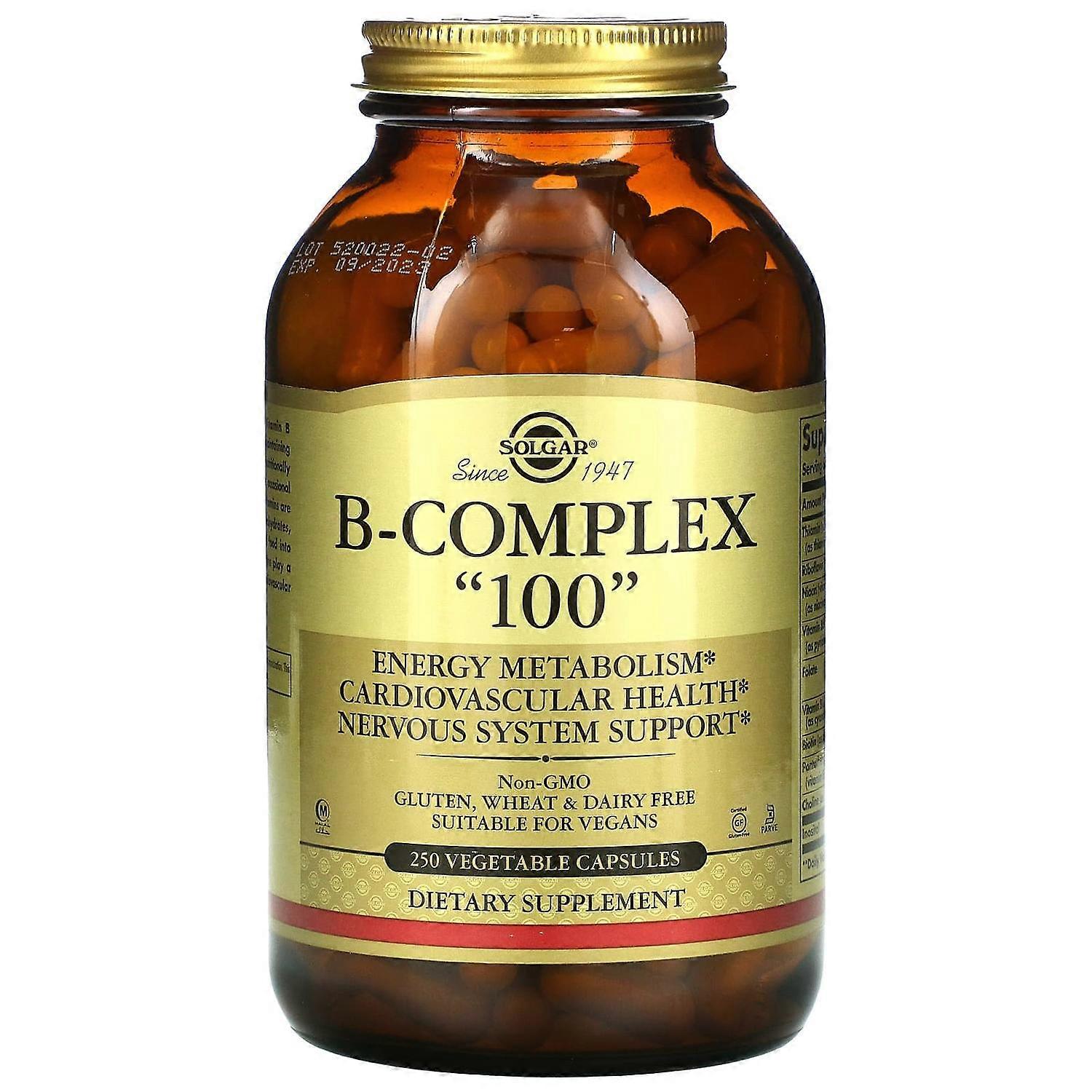 Solgar, B-Complex "100", 250 Vegetable Capsules