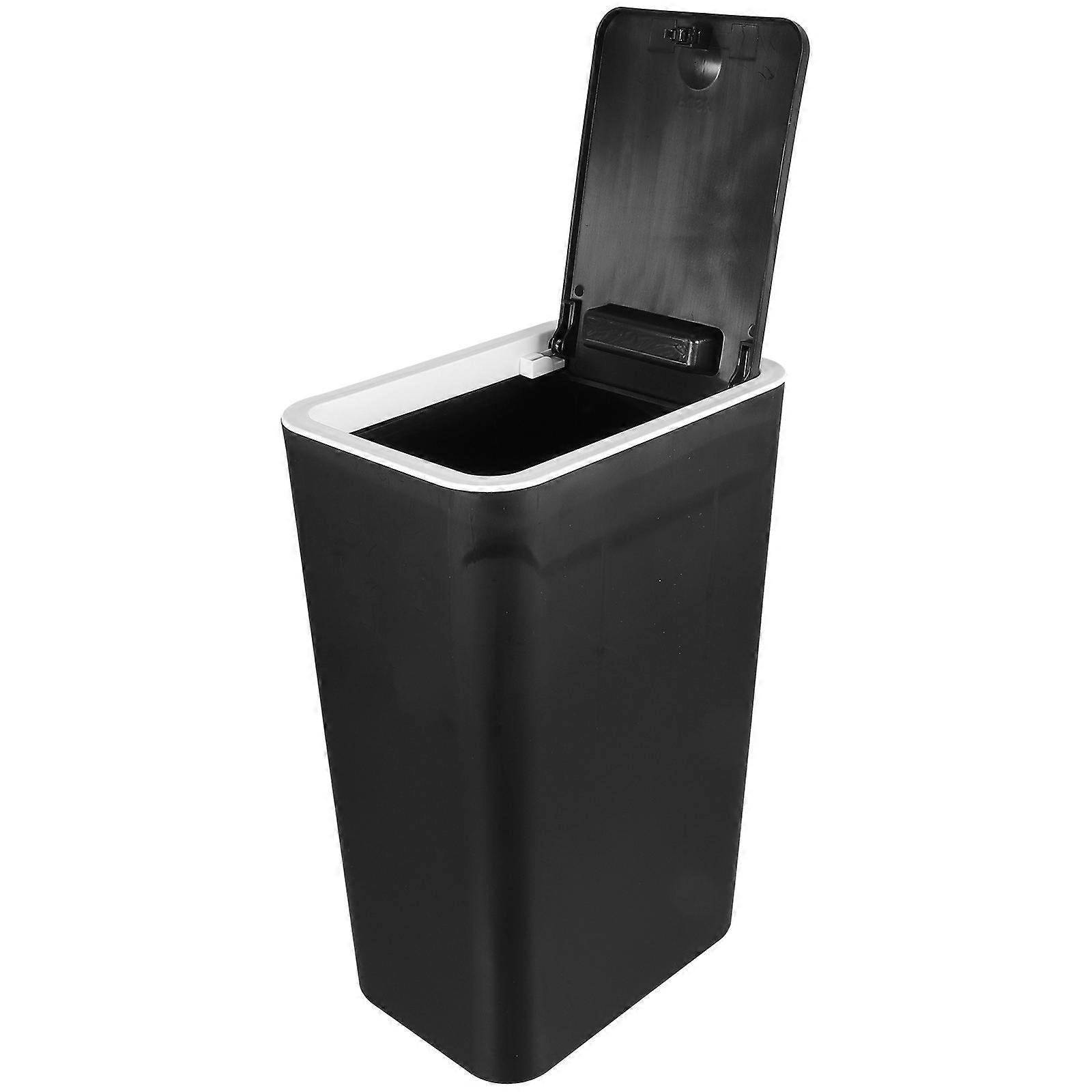 Plastic Garbage Can with Lid Trash Bin for Storage 2Pcs Kitchen Bathroom