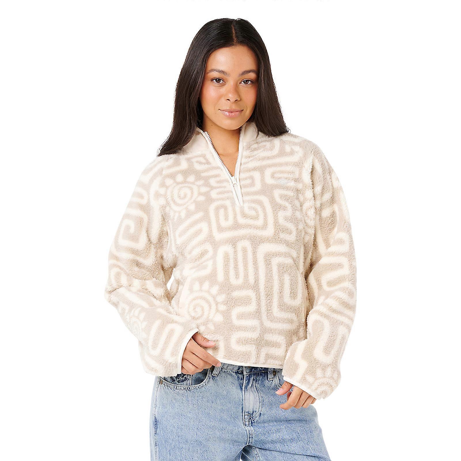Rip Curl Womens Sunset Luau Polar Patterned Half Zip Fleece