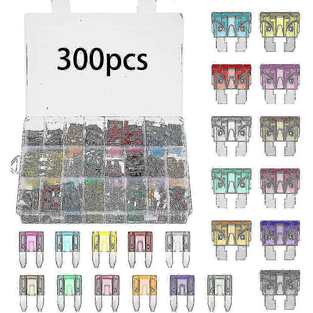 300pcs Automotive Fuse Blade 2a3a5a7.5a10a15a20a25a30a35a40a Automotive Fuse
