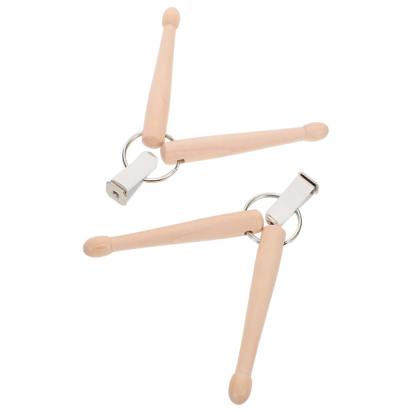 Mini Drum Stick Keychain 2Pcs Lightweight Portable Musical Charm for Drummers Essentials
