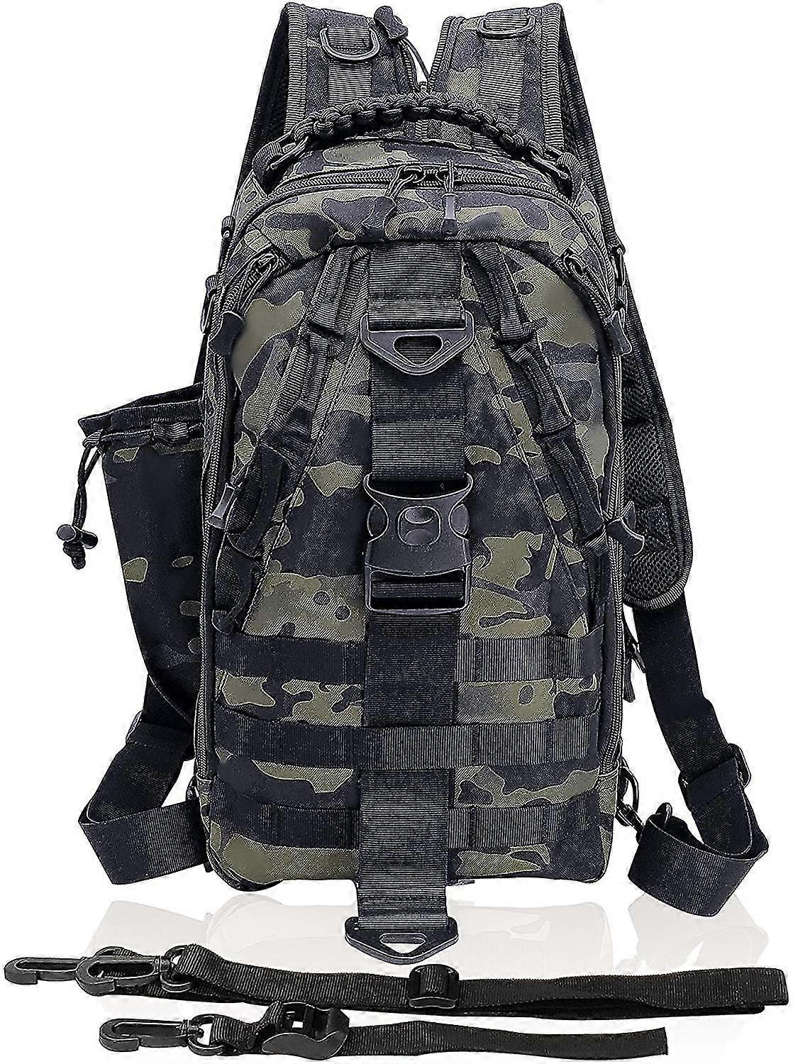 Angelrucksack Angelgert Tasche mit Rutenhalter Tackle Box Tasche  Angelausrstung Schulter Rucksack | Fruugo DE