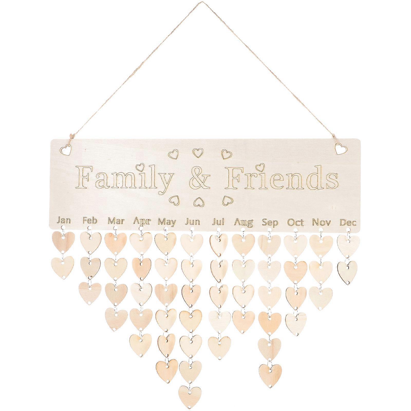 Reminder Calendar Board For Families To Track Family Birthdays In Light Yellow Color 1 Set