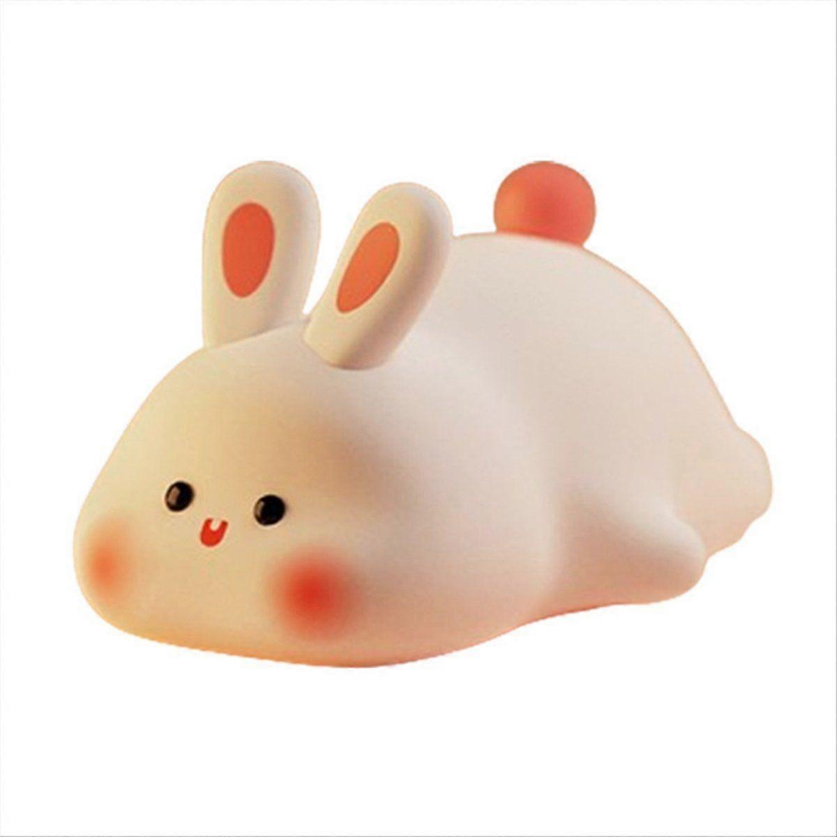 Rabbit Night Light,Cute Silicone Lamp, Dimmable Light up Bunny