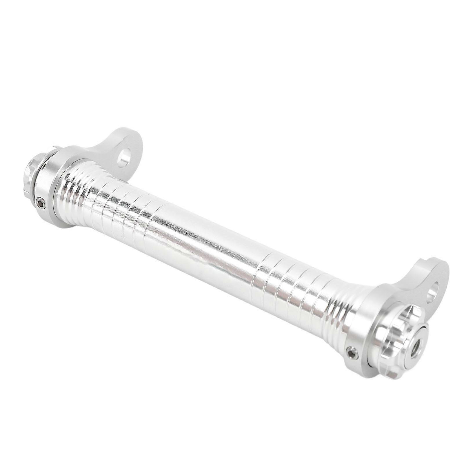 Adjustable Folding Bicycle Wheel Extension Bar Silver Aluminum Alloy