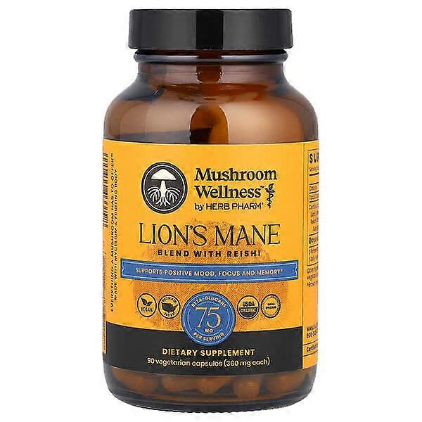 Herb Pharm, Mushroom WellnessÃÂÃÂ¢ÃÂÃÂÃÂÃÂ¢, Lion's Mane Blend With Reishi , 90 Vegetarian Capsules