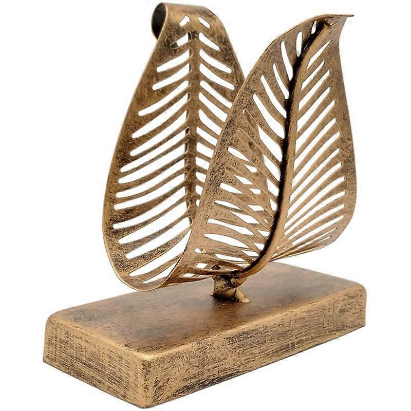HGHO 5X Freestanding Modern Napkin Holder With Leaf Design, Desktop Paper Towel Dispenser, Napkin Storage Storage Box