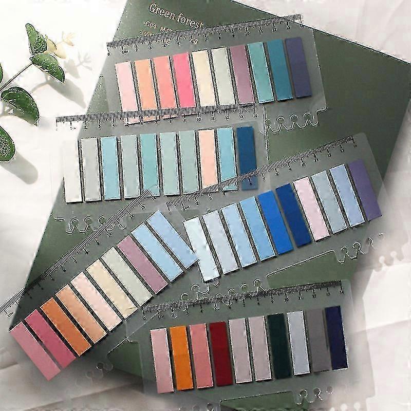 1000 Pcs Sticky Index Tabs For Annotating Books, Writable Page Sticky Notes With Ruler For Page Marking Classify File