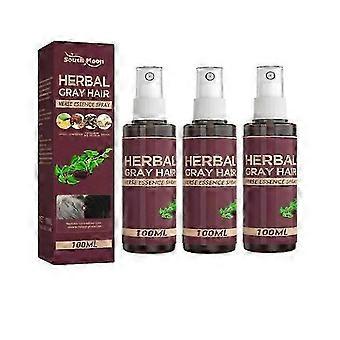 2025 3 stuks 100 ml kruidenspray voor grijs haar, Polygonum Multiflorum en kruidenextract, versterkt het haar, hydrateert het haar