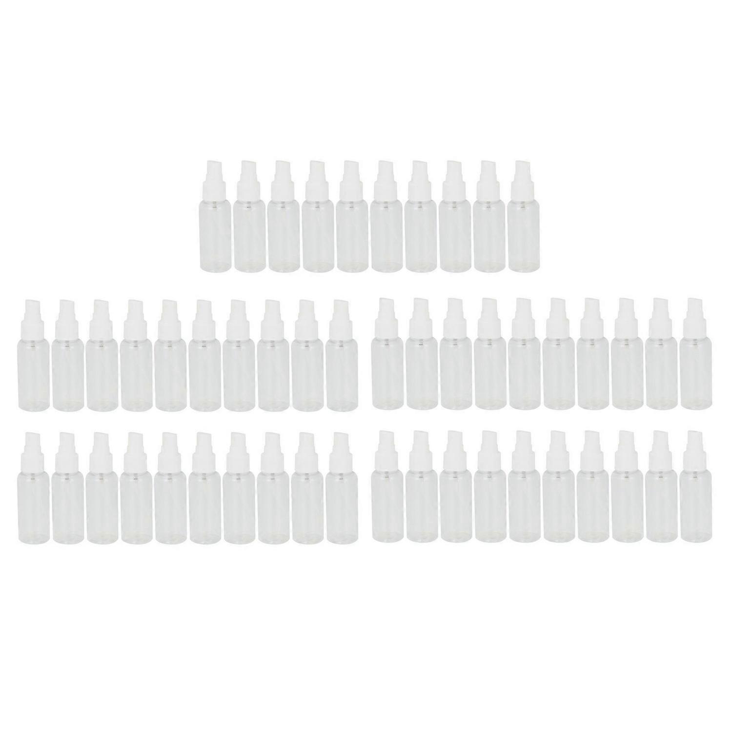 50 Pieces 50Ml Spray Bottles Plastic Empty Refillable Atomiser Bottle
