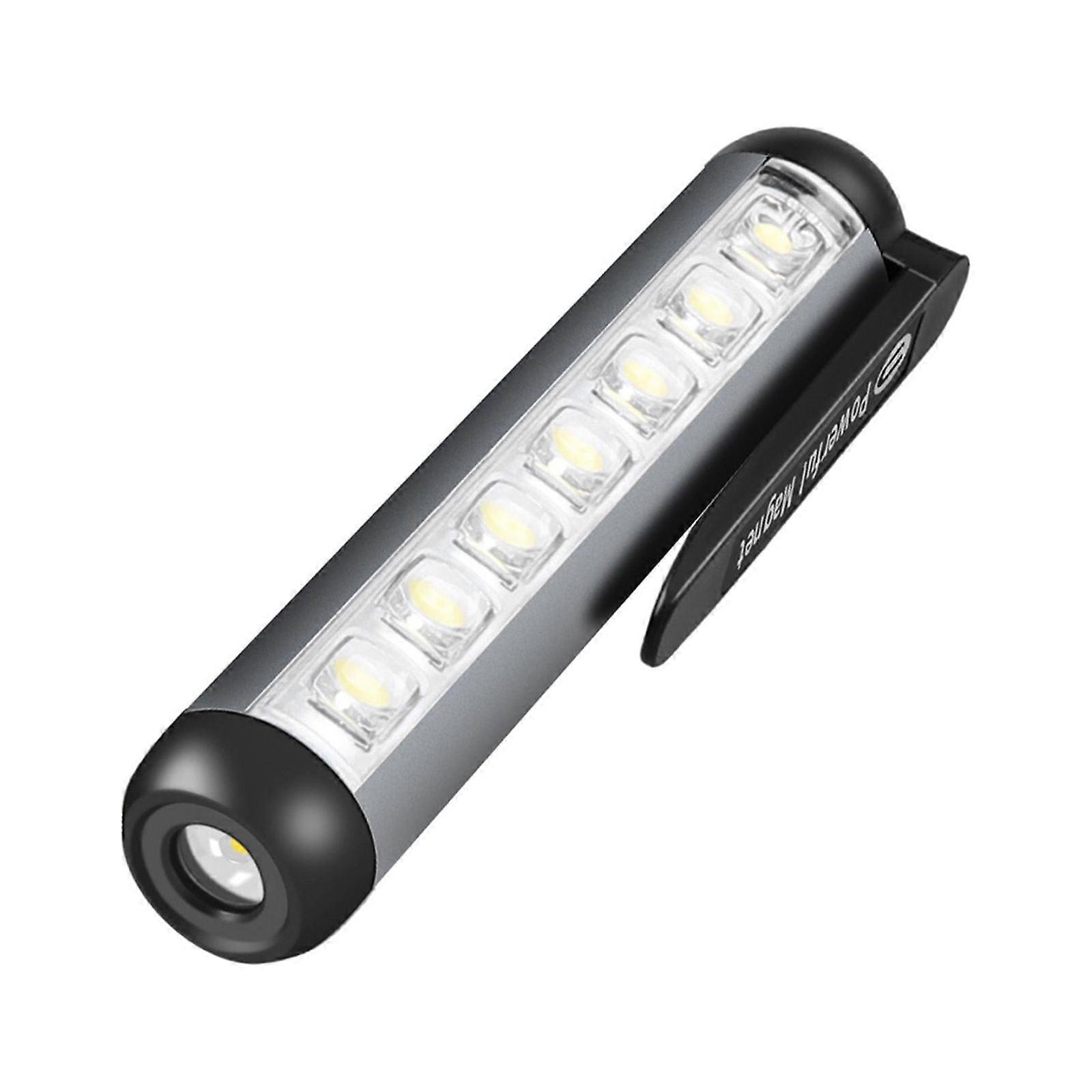 Hiroekza Flashlight Clearance!XPE+COB Flashlight Type-C Charging With Pen Clip Magnet Design Lightweight Small Flashlight