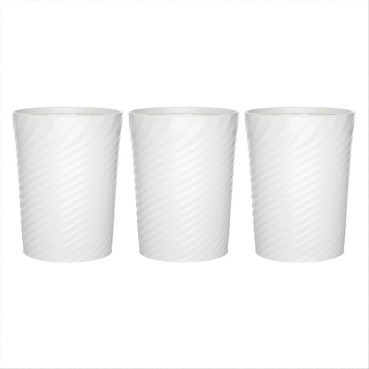 Bathroom Trash Can,Small Trash Can With Trash Bag 3pcs,White