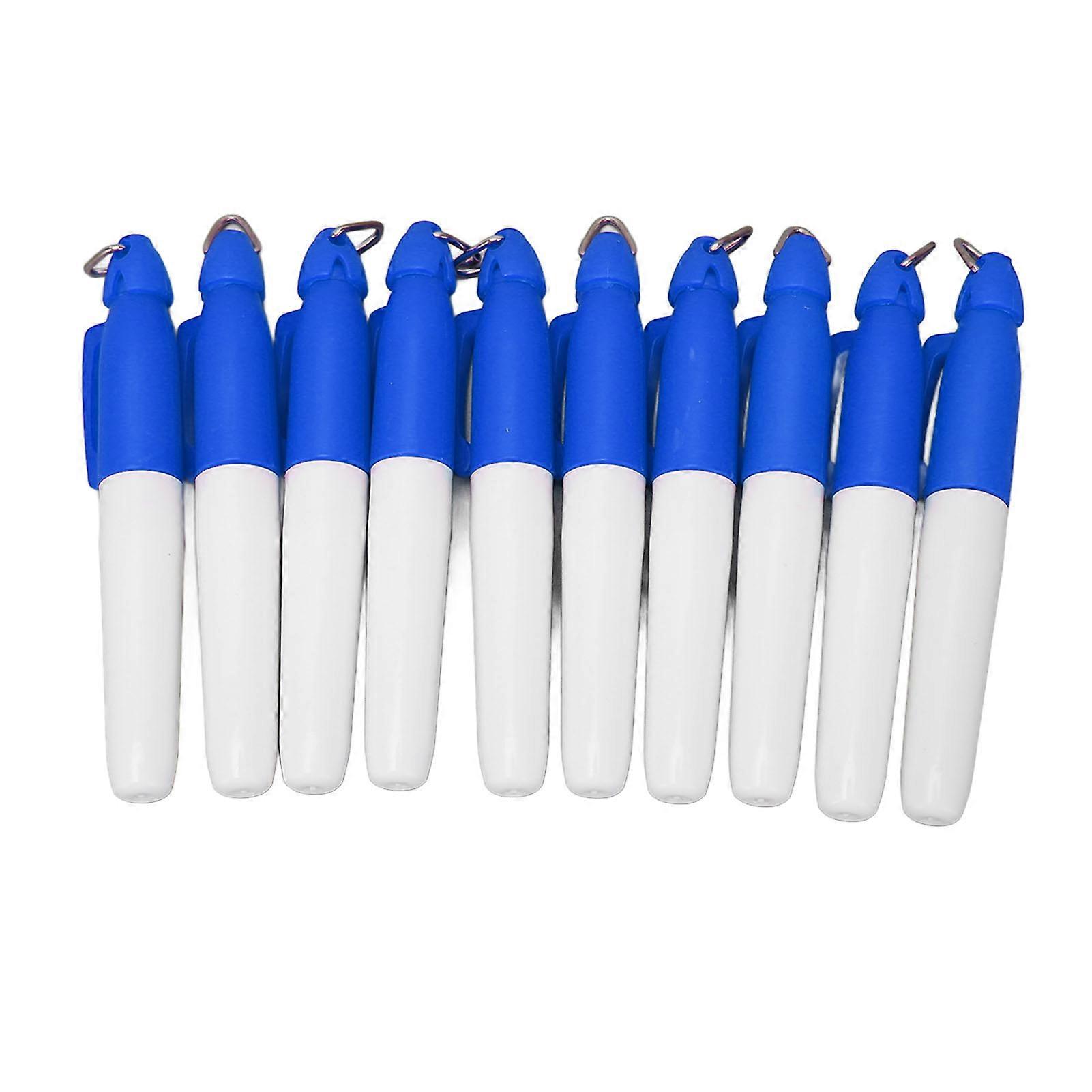 10pcs Golfing Marker Pen Oil Based Waterproof Portable Ball Line Marker Tool Ball Alignment Tool for Drawing Coloring Blue 