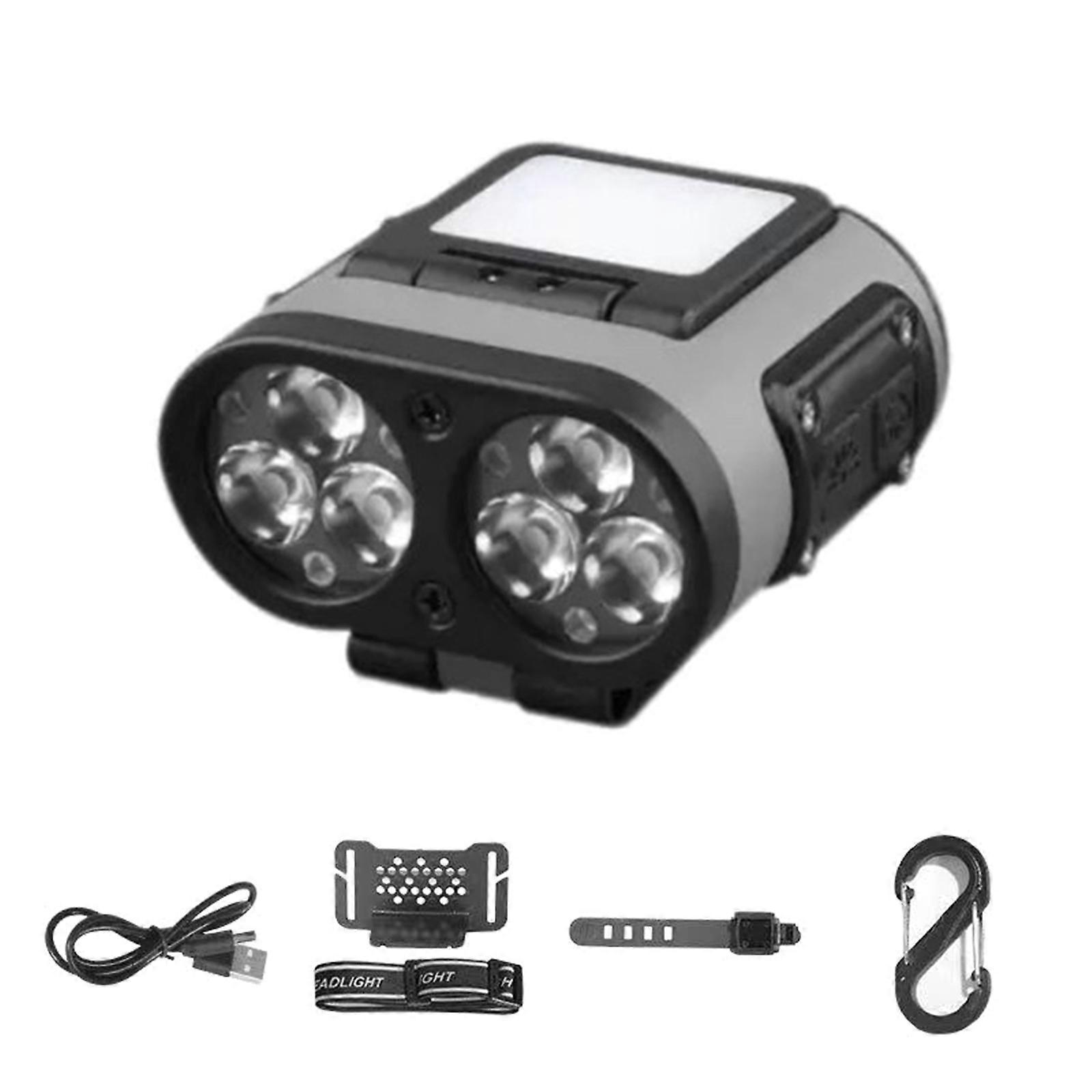 Rechargeable LED Cap Lights Adjustable Headlamp Waterproof Clip on Cap Lights For Outdoor Work Camping Emergency Multicolor