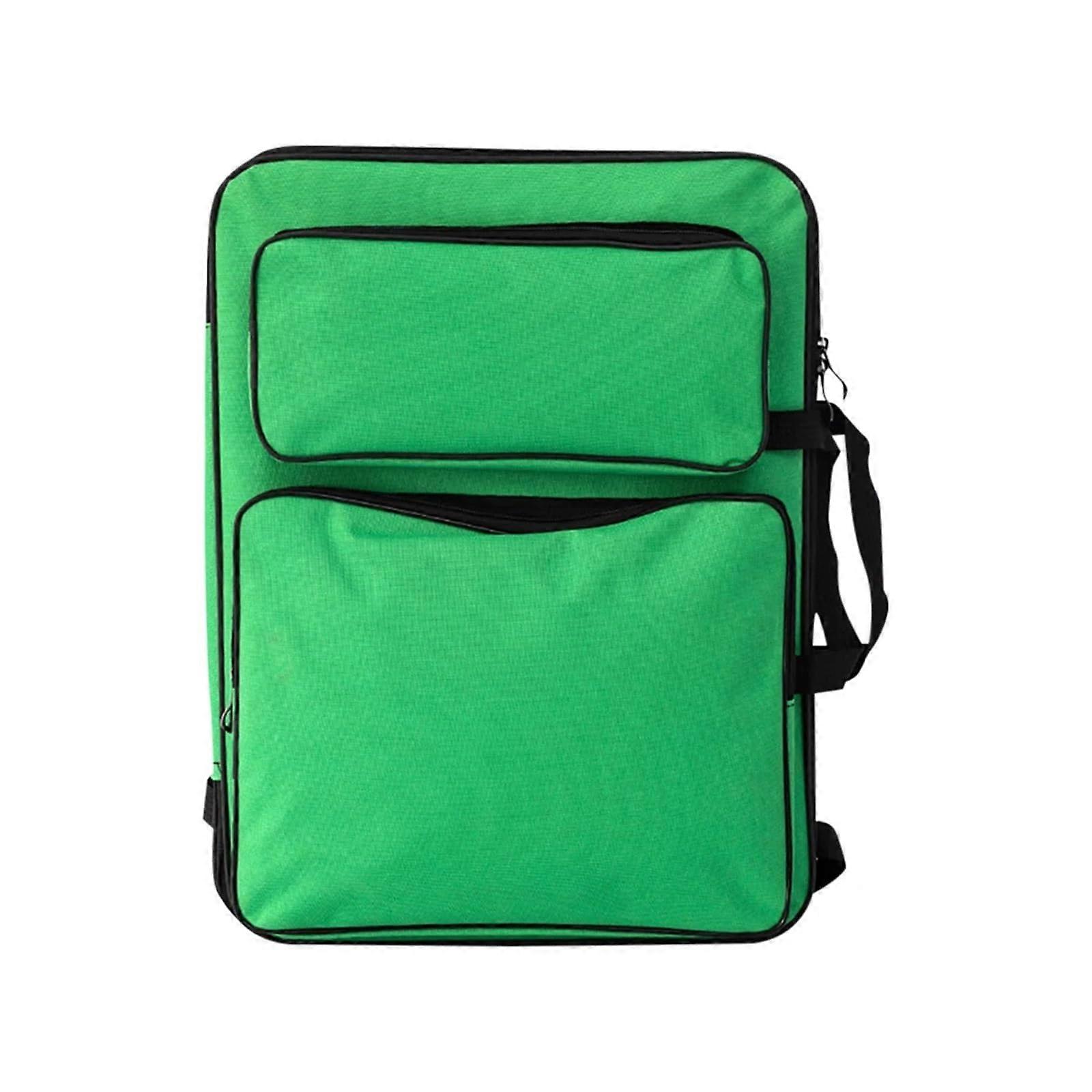 Art Portfolio Bag 1Piece Drawing Board Backpack For Sketching Tools Travel Sketch Case Green