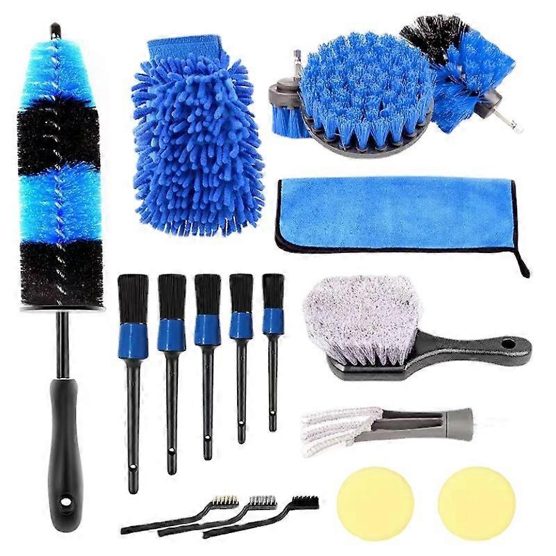 18 PCS / Set Electric Drill Cleaning Brush Water-Proof Gloves