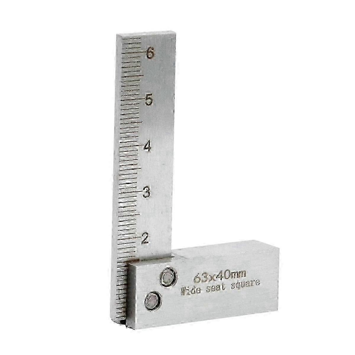 Machinist Square Tool 90-degree Right Carpenter Measuring Tool Right Angle Ruler L-type Square Ruler With Wide Base A