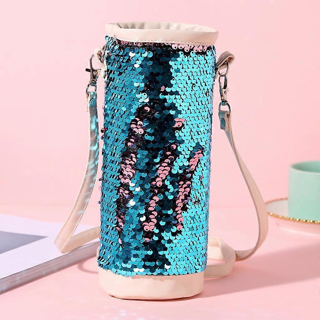 WinysinOutdoor Student Messenger Sequin Insulation Cup Set Sequin Insulation Ice Pack